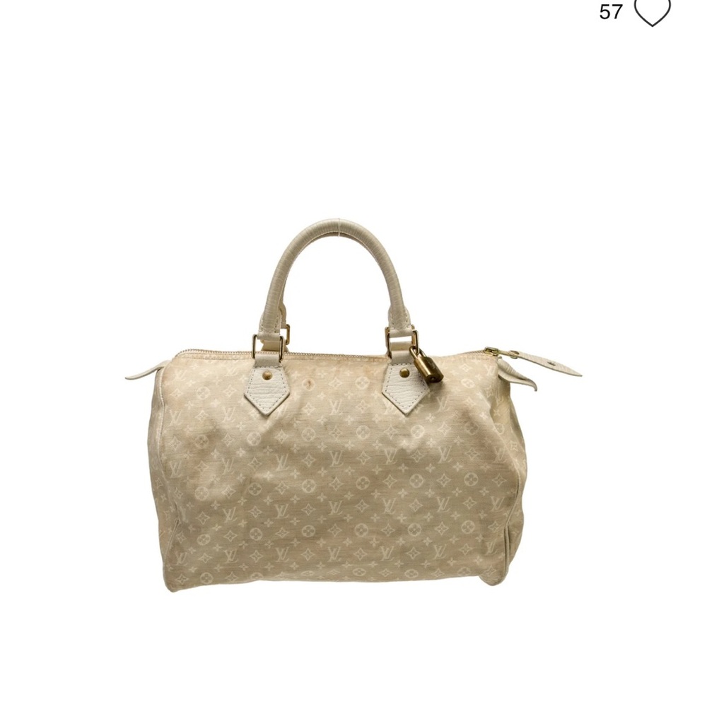 LOUIS VUITTON MINI LIN CANVAS DENIM SPEEDY 30